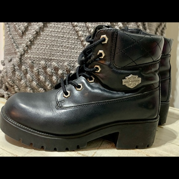 Harley-Davidson Shoes - Harley Davidson Quilted Leather Riding Boots-6.5
